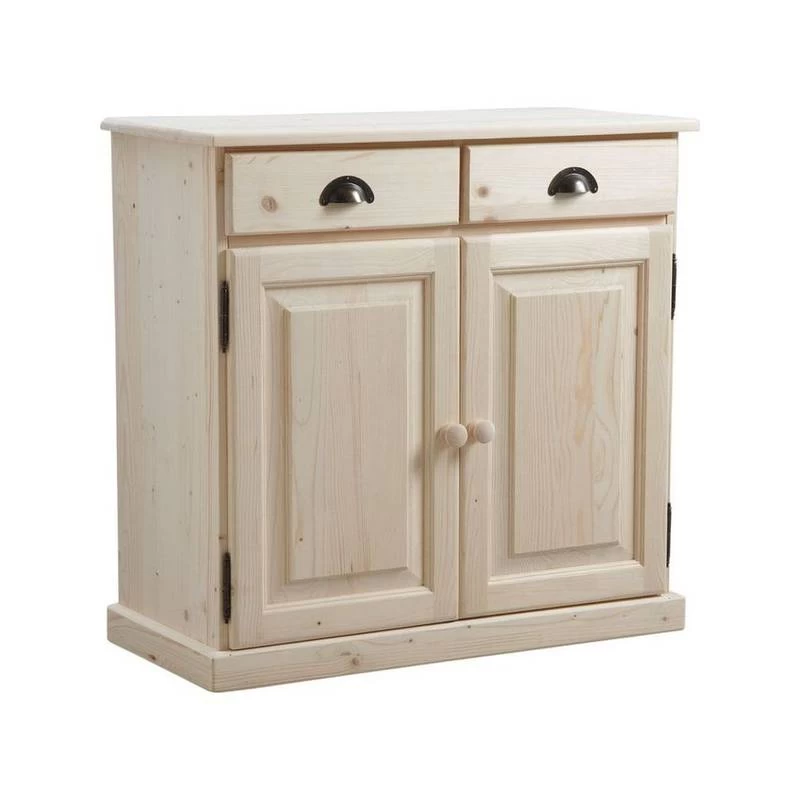 Buffet En Bois Brut 2 Portes 2 Tiroirs 3 Buffet En Bois Brut 2 Portes 2 Tiroirs