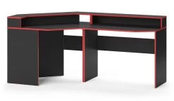 Bureau Ordinateur Kron Noir/rouge Set 3