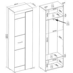 Armoire D’entrée Liffre -Meilleur Meubles Magasin 1000251409 210302 14462400005 SKETCH DETAILS P000000001000251409 sketch