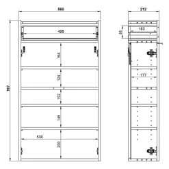 Meuble à Chaussures Ameca 56 Cm 22 Meuble à Chaussures Ameca 56 Cm -Meilleur Meubles Magasin 1000383149 230418 500 SKETCH DETAILS P000000001000383149 sketch