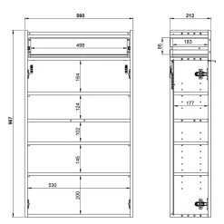 Meuble à Chaussures Ameca 56 Cm 29 Meuble à Chaussures Ameca 56 Cm -Meilleur Meubles Magasin 1000383151 230418 500 SKETCH DETAILS P000000001000383151 sketch