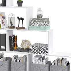 Étagère Escalier Asym Blanc -Meilleur Meubles Magasin 1871408431c44535a79dfd1141601302