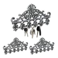 3x Portemanteaux Muraux En Fonte Blanc -Meilleur Meubles Magasin 21342d3521a741d3b0916e20874d1554