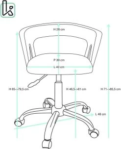 KAYELLES Chaise Bureau AYA (noir Marron) -Meilleur Meubles Magasin 22919a376abb4b29b0cbc168173ce14e