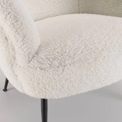 Fauteuil Cosy Tissu Bouclette Blanc -Meilleur Meubles Magasin 242aa74f1efe479aa3ed472c2440242e