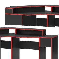 Bureau Ordinateur Kron Noir/rouge Set 6 -Meilleur Meubles Magasin 307a3d8cc60f4cfcb818fbd2337c11c7