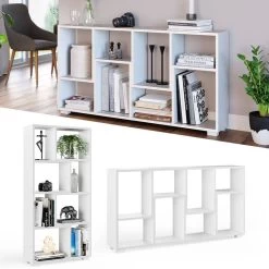 Etagère Domus Blanc & 8 Compartiments -Meilleur Meubles Magasin 42f525db53d74d709ea08a75d28f9184