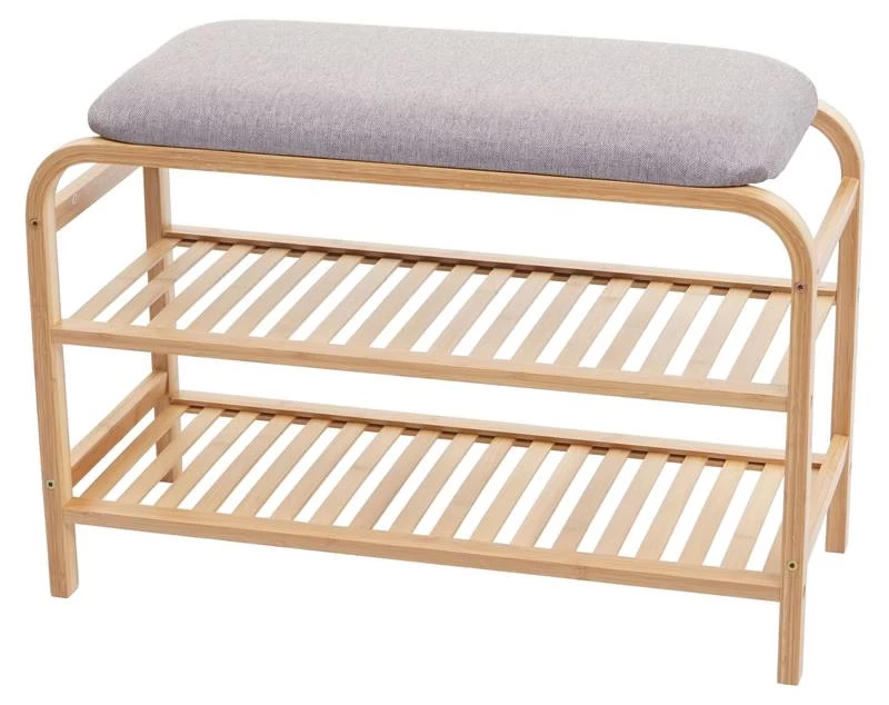 Étagère à Chaussures HWC-F72 Bambou 3 Étagère à Chaussures HWC-F72 Bambou