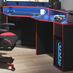 Bureau Ordinateur Kron Noir/rouge Set 6 -Meilleur Meubles Magasin 45f8eab0817f47faa5adc1d112ffd2db