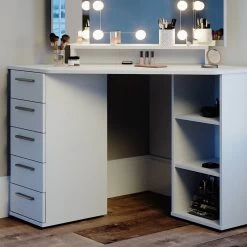 Coiffeuse D'angle Sofia Blanc & Tabouret -Meilleur Meubles Magasin 4d9758100af7491a9286df07cccc62b1