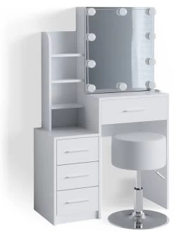 Coiffeuse Conrada Blanc & LED