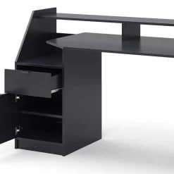 Bureau D'ordinateur Joel 180cm Noir -Meilleur Meubles Magasin 5343e79f37f84a8e995fbc13567c8fda