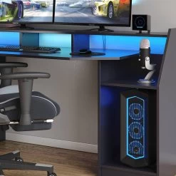 Bureau D'ordinateur Joel 180cm Noir -Meilleur Meubles Magasin 5a4b1dc113e943a99f70112d8e959923