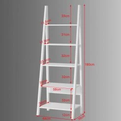 Bibliothèque Étagère échelle FRG61-W -Meilleur Meubles Magasin 5b5b66f06ca74fa0a561b30c7287c184