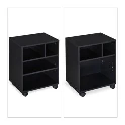 Caisson à Roulettes Noir -Meilleur Meubles Magasin 6076838eba064ed0aa5efa9dd68bcba0