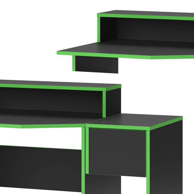 Bureau Ordinateur Kron Noir/Vert Set 7 8 Bureau Ordinateur Kron Noir/Vert Set 7 – Image 6