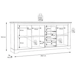 Buffet 204cm 3 Portes 3 Tiroirs - ANGELE -Meilleur Meubles Magasin 67aa0b2051b444c49b8551b9170611e7