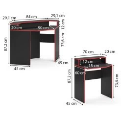 Bureau Ordinateur Kron Noir/rouge Set 5 13 Bureau Ordinateur Kron Noir/rouge Set 5 -Meilleur Meubles Magasin 68352463d5d54847ab721be5d447f382