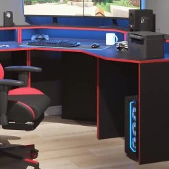 Bureau Ordinateur Kron Noir/rouge Set 1 -Meilleur Meubles Magasin 6ceb72d289b1406daa1824610cced38b