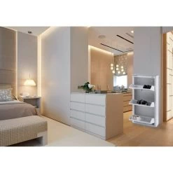 Meuble à Chaussures KIBO 3 Compartiments -Meilleur Meubles Magasin 6f68c6f1ecc54acab07ada1df612b3a7