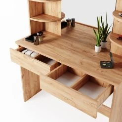 Coiffeuse Charlotte Blanc/sonoma & LED -Meilleur Meubles Magasin 767bc269c2194562a0ecd318efaa51c4 1