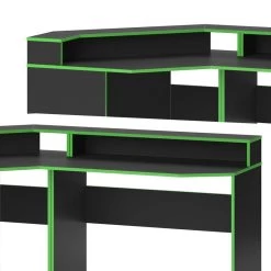 Bureau Ordinateur Kron Noir/vert Set 3 -Meilleur Meubles Magasin 786a721e4caf4755a20955b51404a889