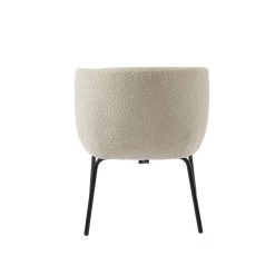 Fauteuil BELEM En Tissu Bouclette Blanc -Meilleur Meubles Magasin 78c07e8443114a4ca3f1fb546eea34e8