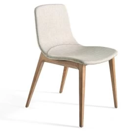 Chaise En Tissu Et Bois Couleur Noyer