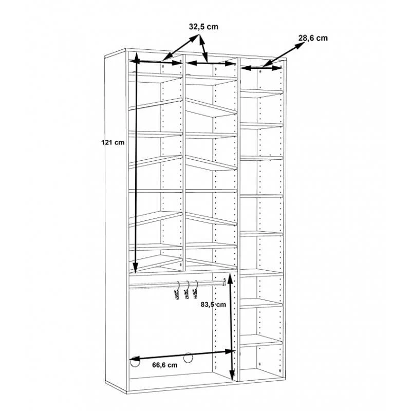 Meuble Chaussures 28 Rangements Miroir 7 Meuble Chaussures 28 Rangements Miroir – Image 5