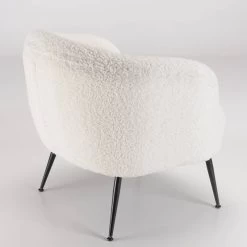 Fauteuil Cosy Tissu Bouclette Blanc -Meilleur Meubles Magasin 7dabe4a65b194a6a9f1da2d34fc0e59e