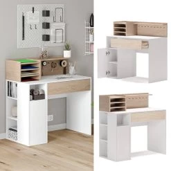Bureau Blanc/sonoma -Meilleur Meubles Magasin 922638cc90d044c1b60ecab59c4743f2