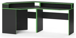 Bureau Ordinateur Kron Noir/vert Set 3