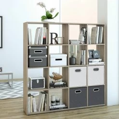 Etagère Karree Sonoma 16 Compartiments -Meilleur Meubles Magasin 9bd9a7fd8f5043048503064d06ac083f
