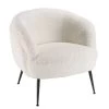 Fauteuil Cosy Tissu Bouclette Blanc -Meilleur Meubles Magasin a324a9dc3a864f3c8e37b2a0d5c9d62b