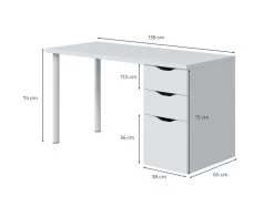 Bureau Réversible Avec Caisson 2 Tiroirs -Meilleur Meubles Magasin a342acdde1994662b9bc2f69635f5aaa
