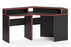 Bureau Ordinateur Kron Noir/rouge Set 5