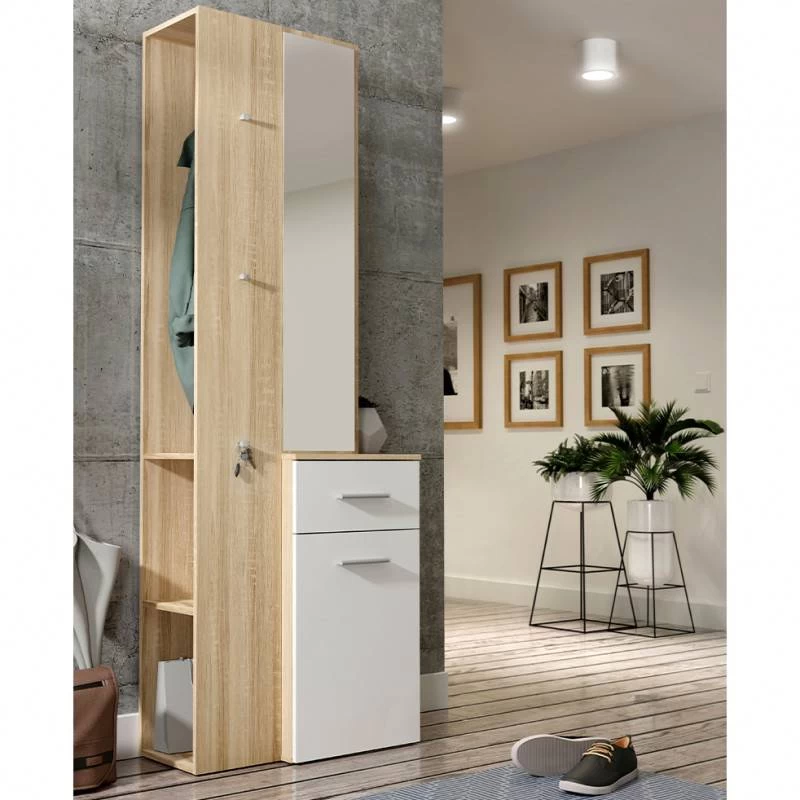 Meuble Entrée Miroir, Rangement - NINA 4 Meuble Entrée Miroir, Rangement - NINA – Image 2