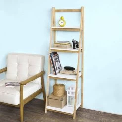 Bibliothèque Étagère échelle FRG162-N -Meilleur Meubles Magasin abb2a228efe6466f87d595df72627e05