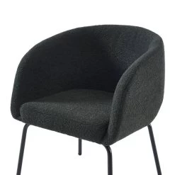 Fauteuil BELEM En Tissu Bouclette Blanc -Meilleur Meubles Magasin abcd4fac271a4502be7824aa87c62a9f