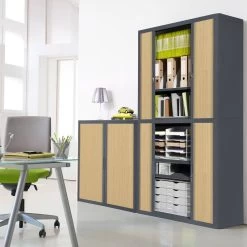 Armoire à Dossiers EasyOffice -Meilleur Meubles Magasin aktenschrank easyoffice anthrazit buche 204 cm 1751202