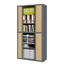 Armoire à Dossiers EasyOffice -Meilleur Meubles Magasin aktenschrank easyoffice anthrazit buche 204 cm 1751206