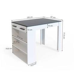 Table De Bar Repose Blanche/anthracite -Meilleur Meubles Magasin b9275fd6cd5647bd94e9cef010134dc5