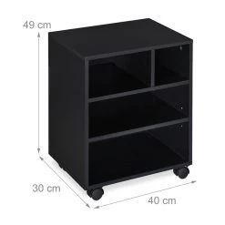 Caisson à Roulettes Noir -Meilleur Meubles Magasin cb2b5e41a6f045adbf3186799cba846b