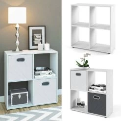 Etagère Tetra Blanc 4 Compartiments 12 Etagère Tetra Blanc 4 Compartiments -Meilleur Meubles Magasin d2c1ca41211845ed806a2a1cca960e69