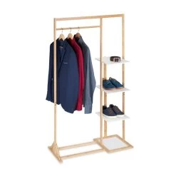 Penderie En Bambou Avec étagères -Meilleur Meubles Magasin d4077f28218c4a30a93168b435f61a13