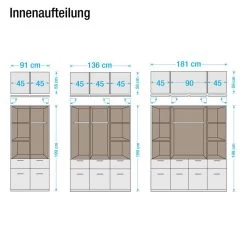 Armoire à Portes Battantes Bremen-Extra -Meilleur Meubles Magasin drehtueren kombischrank bremen extra alpinweiss eiche sonoma 1424809