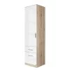 Armoire à Portes Battantes Celle I -Meilleur Meubles Magasin drehtuerenschrank celle i eiche sonoma dekor hochglanz weiss 47 cm 1 tuerig 2117538