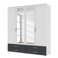 Armoire Rasant-Extra I -Meilleur Meubles Magasin drehtuerenschrank rasant extra i alpinweiss anthrazit 168 cm 4 tuerig 2 spiegeltueren 2670422