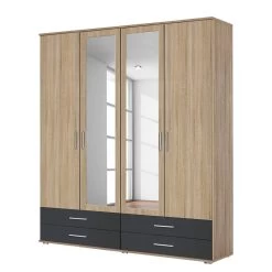 Armoire Rasant-Extra I -Meilleur Meubles Magasin drehtuerenschrank rasant extra i anthrazit eiche sonoma dekor 168 cm 4 tuerig 2 spiegeltueren 2669322