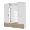 Armoire Rasant-Extra I -Meilleur Meubles Magasin drehtuerenschrank rasant extra i eiche sanremo hell dekor alpinweiss 168 cm 4 tuerig 2 spiegeltueren 2670230